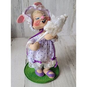 Annalee Easter Bunny parasol umbrella dress 1990 vintage